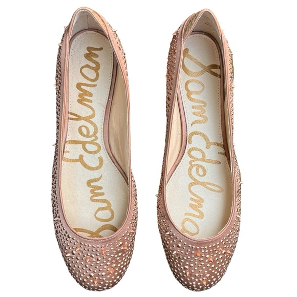 Sam Edelman Jolie Flats Studded Ballerina Rose Gold - Picture 2 of 12